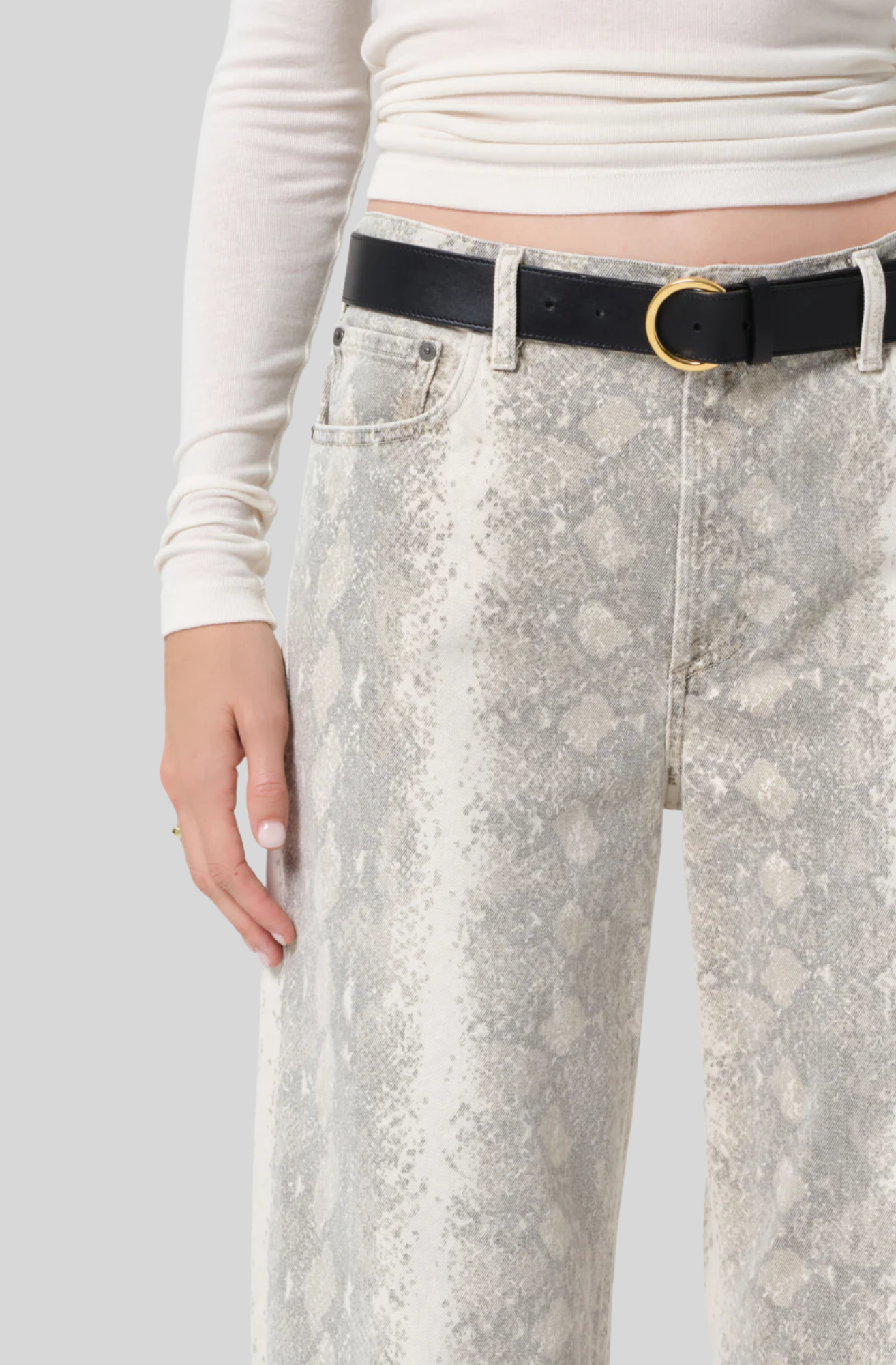 MIRO LONG RELAXED JEAN 29" IN PYTHON