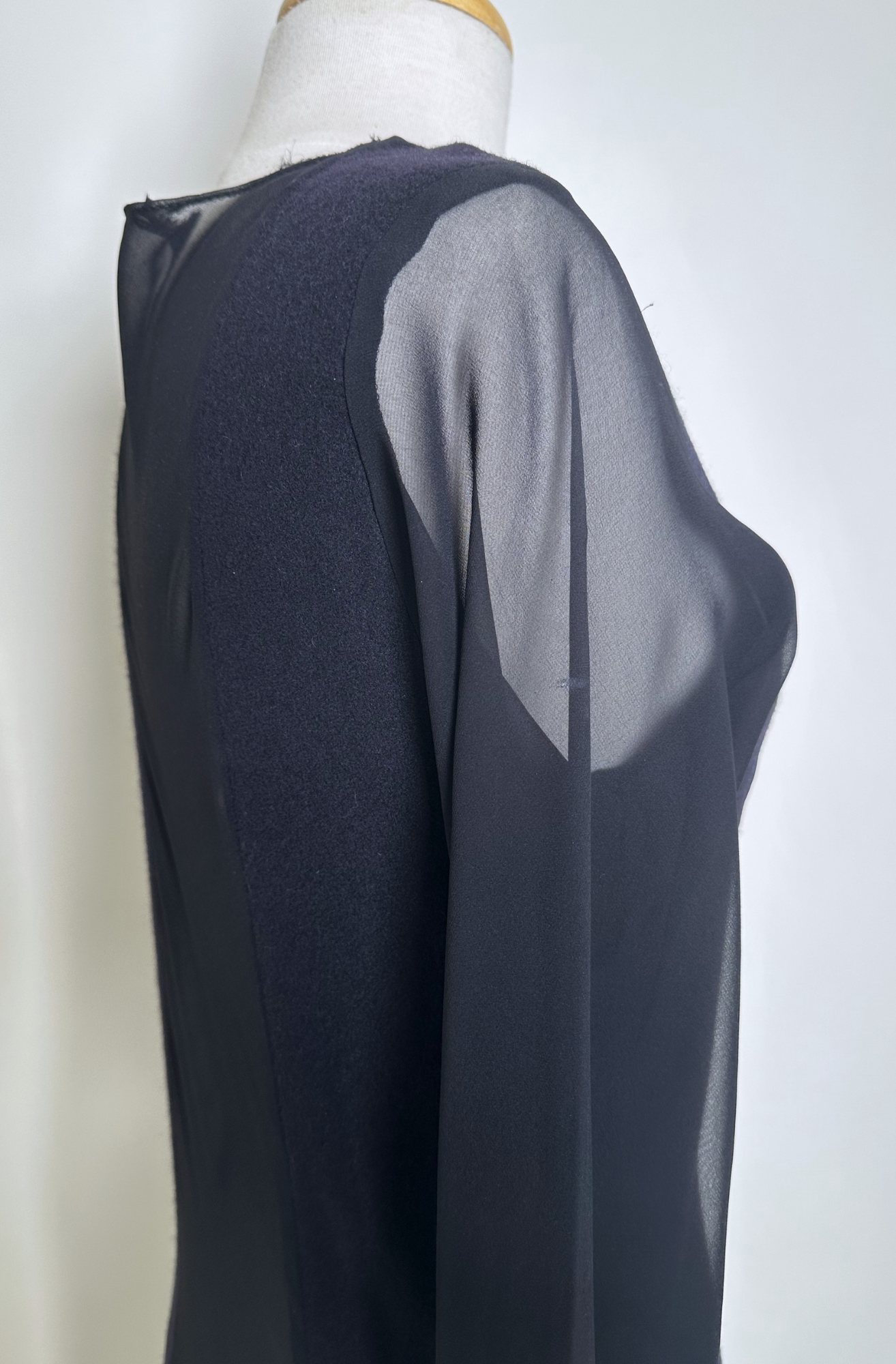 COMME DES GARCONS SHEER DETAIL DRESS