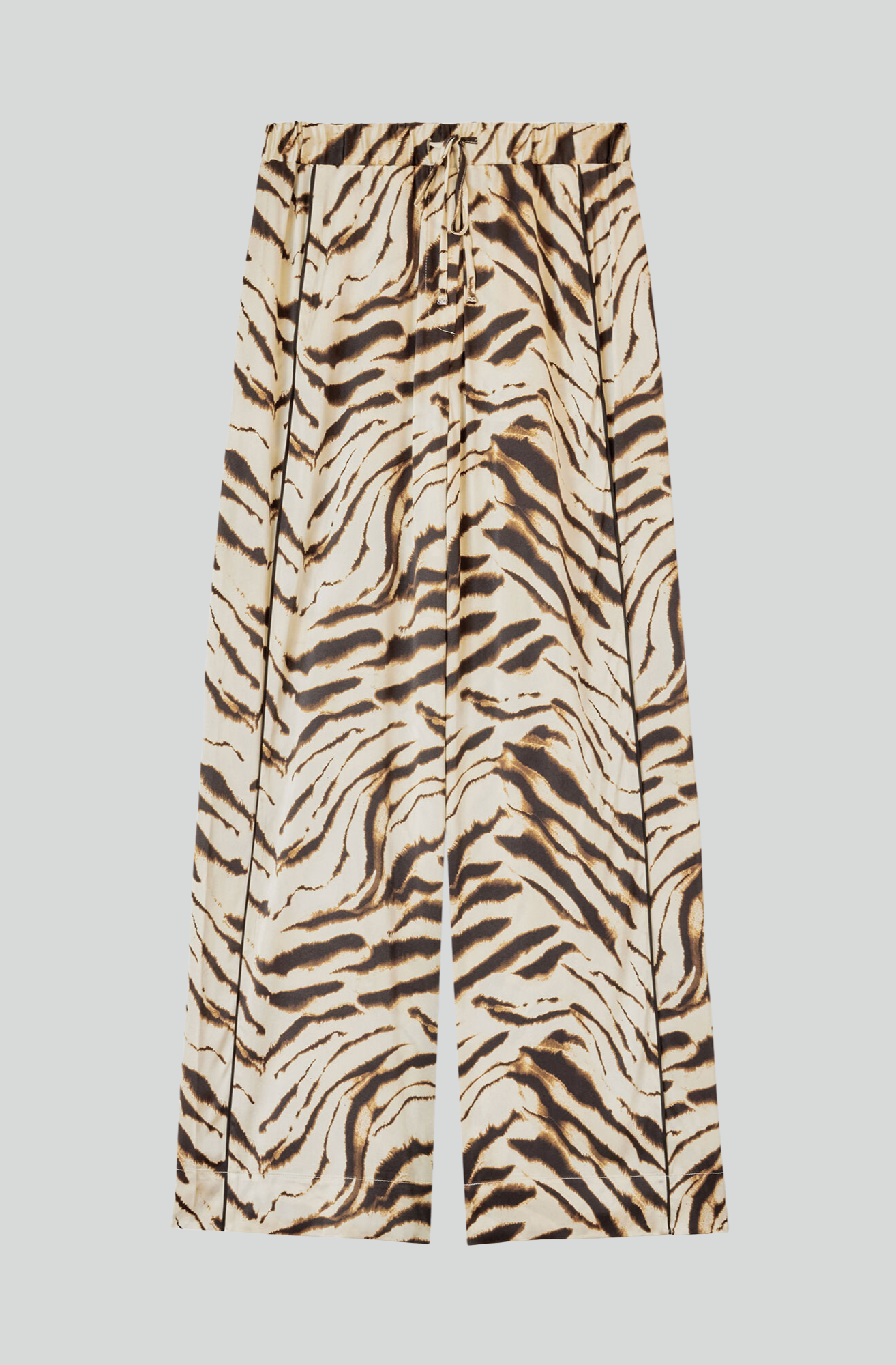 PRINTED SATIN ELASTICATED PANTS
