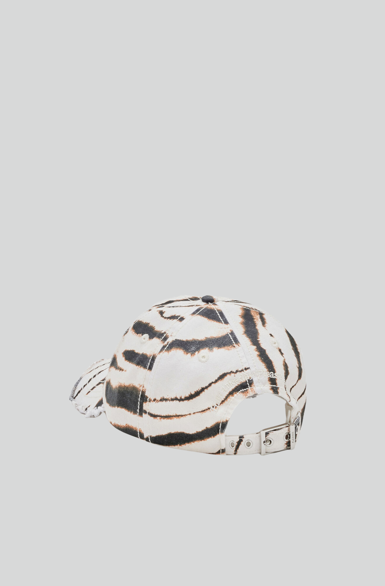 PRINTED ZEBRA WASHED COTTON CANVAS CAP