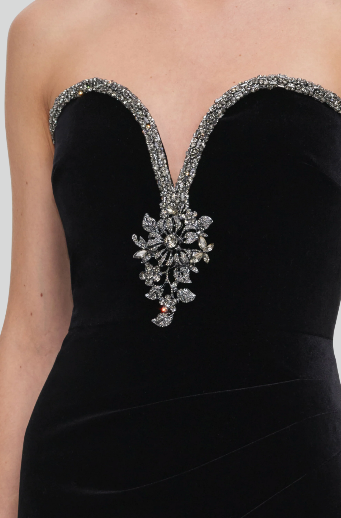 BLACK VELVET MAXI DRESS