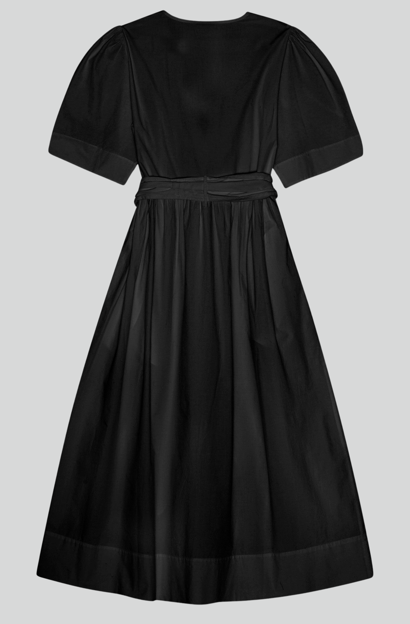 BLACK STRETCH COTTON DRESS