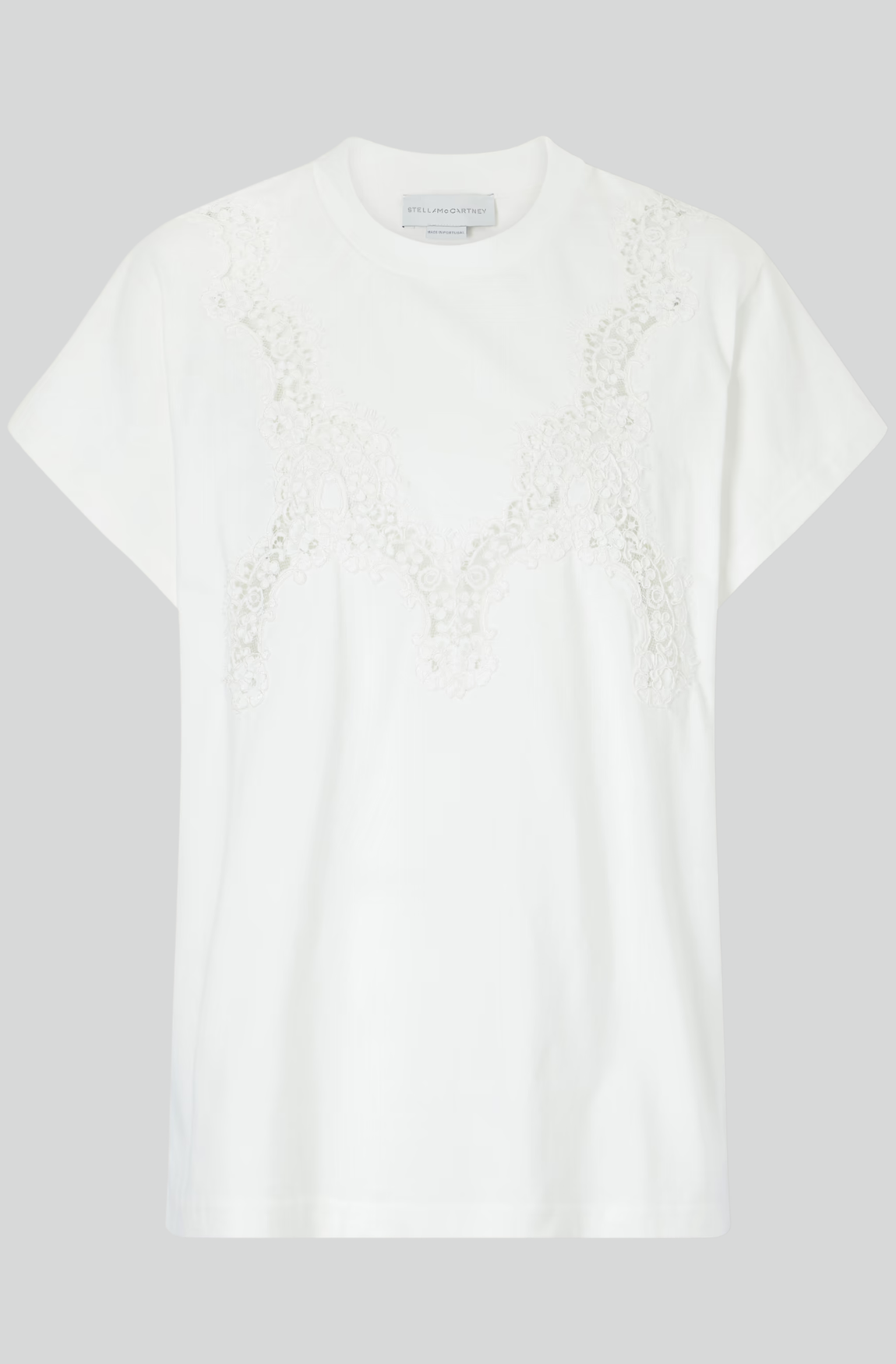 LACE MIX JERSEY TSHIRT