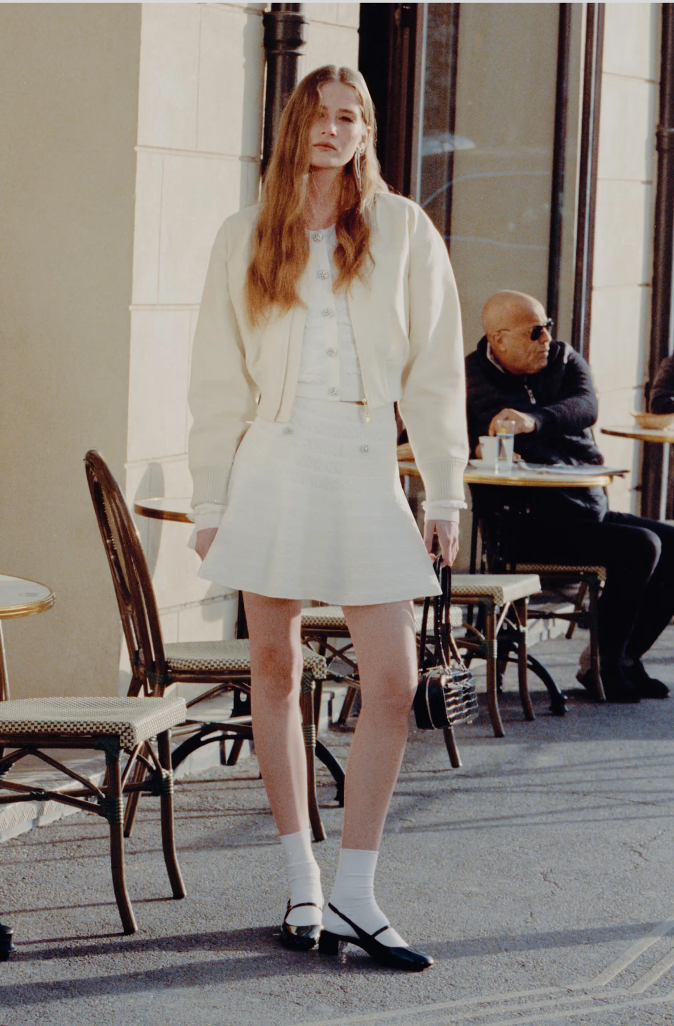 POINTELLE KNIT MINI SKIRT