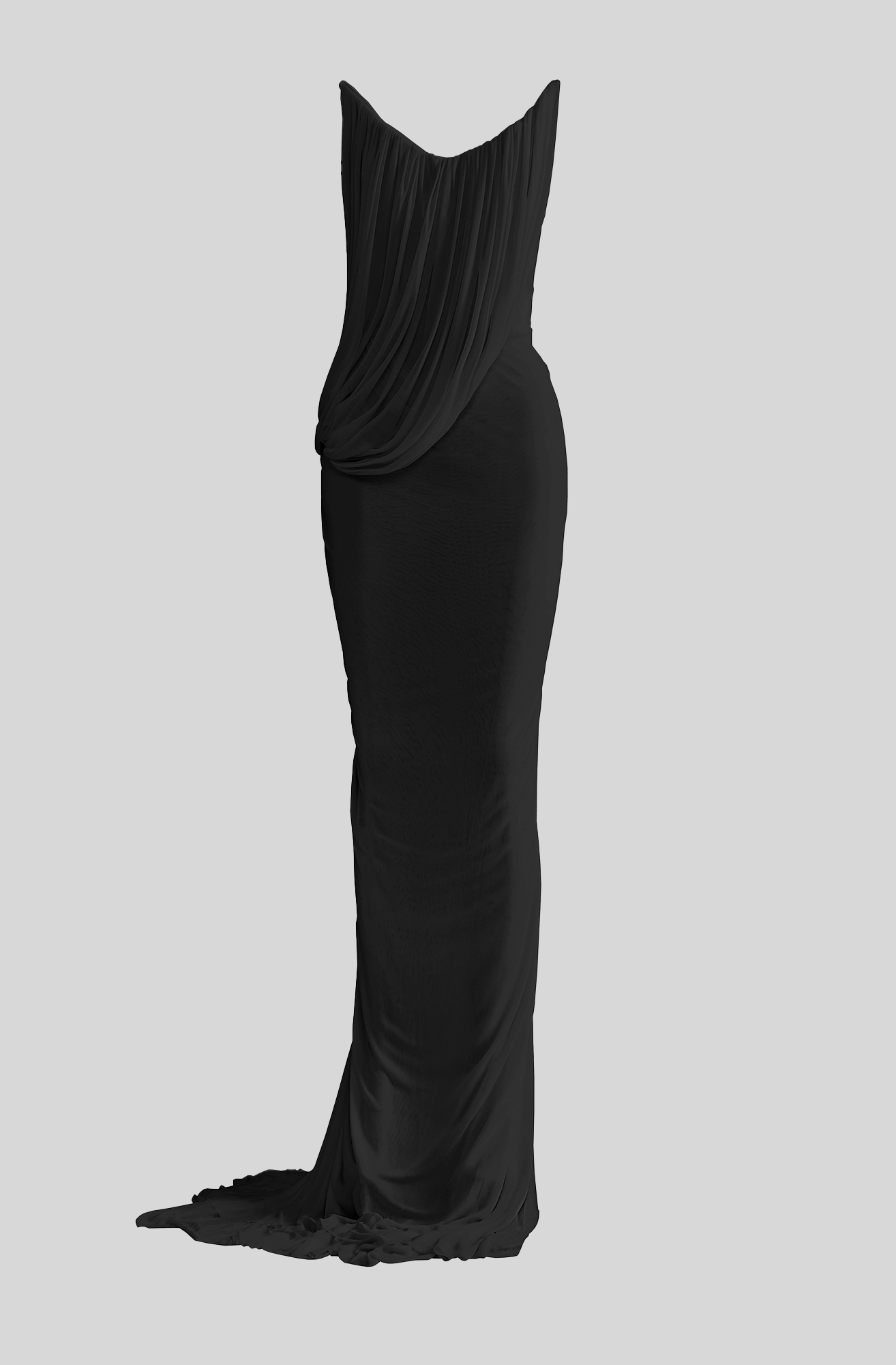 Natural Drape Gown - Black
