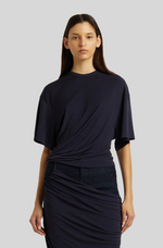 Load image into Gallery viewer, SIDE COWL WAIST TEE
