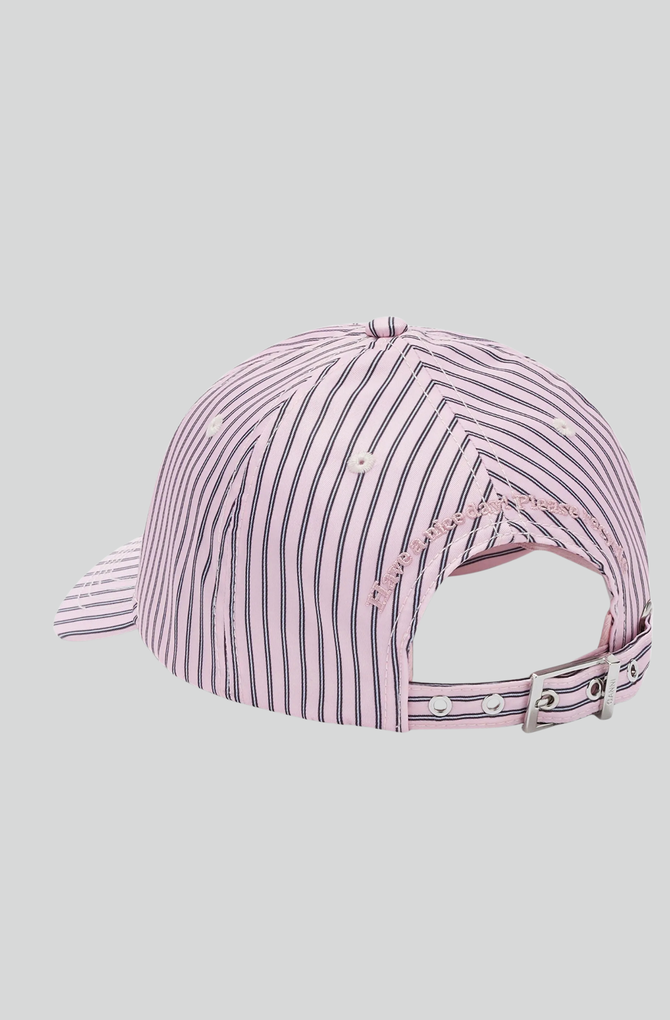 PINK PINSTRIPE PRINTED NYLON CAP