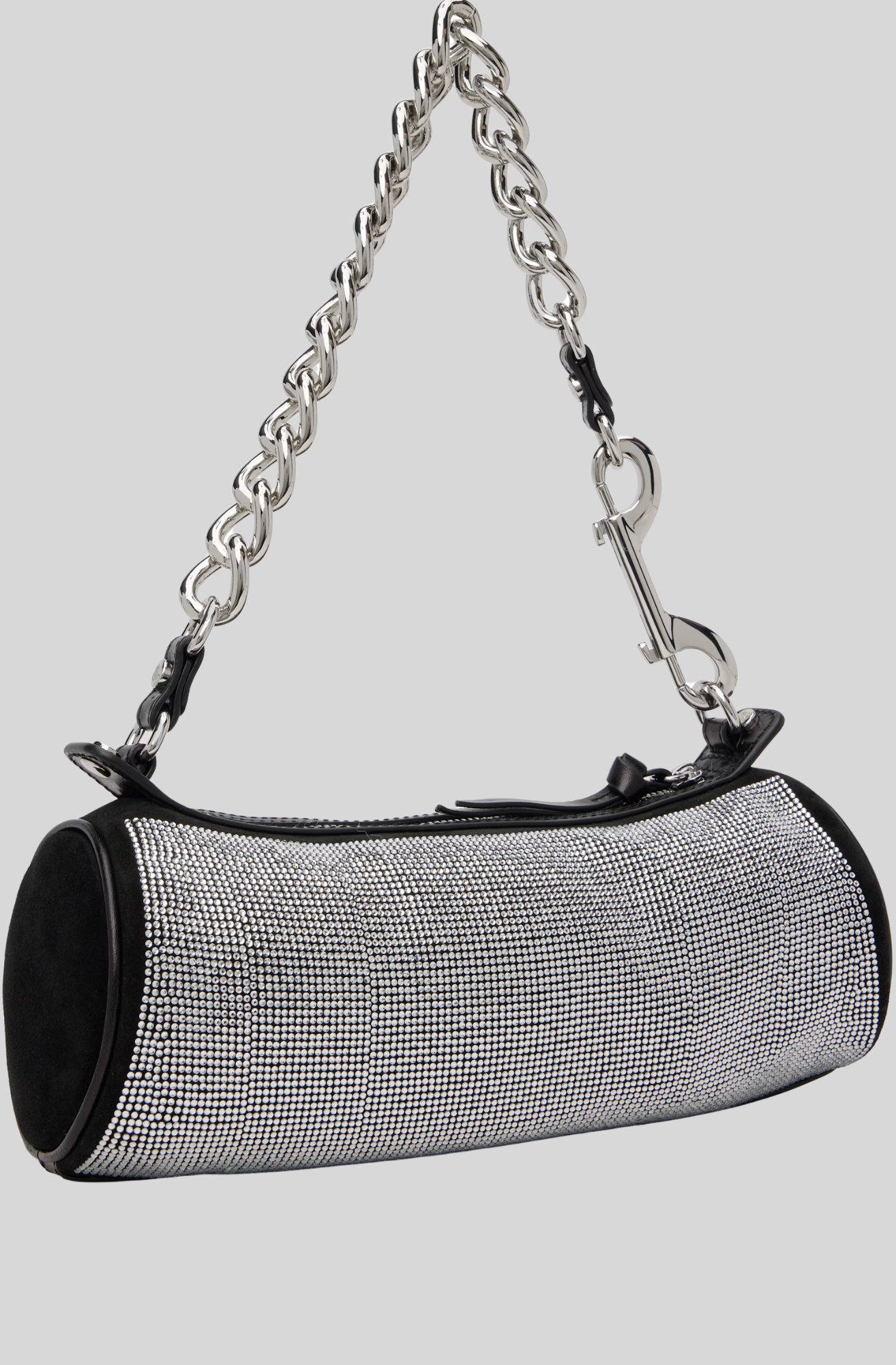 CINDY CYLINDER BAG SILVER