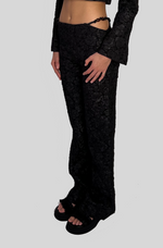 Load image into Gallery viewer, STRETCH JACQUARD FLARED PANTS
