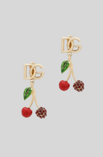 Load image into Gallery viewer, EARRINGS WITH DG LOGO AND CHERRIES
