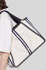 Load image into Gallery viewer, LOGO ECO STRIPED COTTON TOTE
