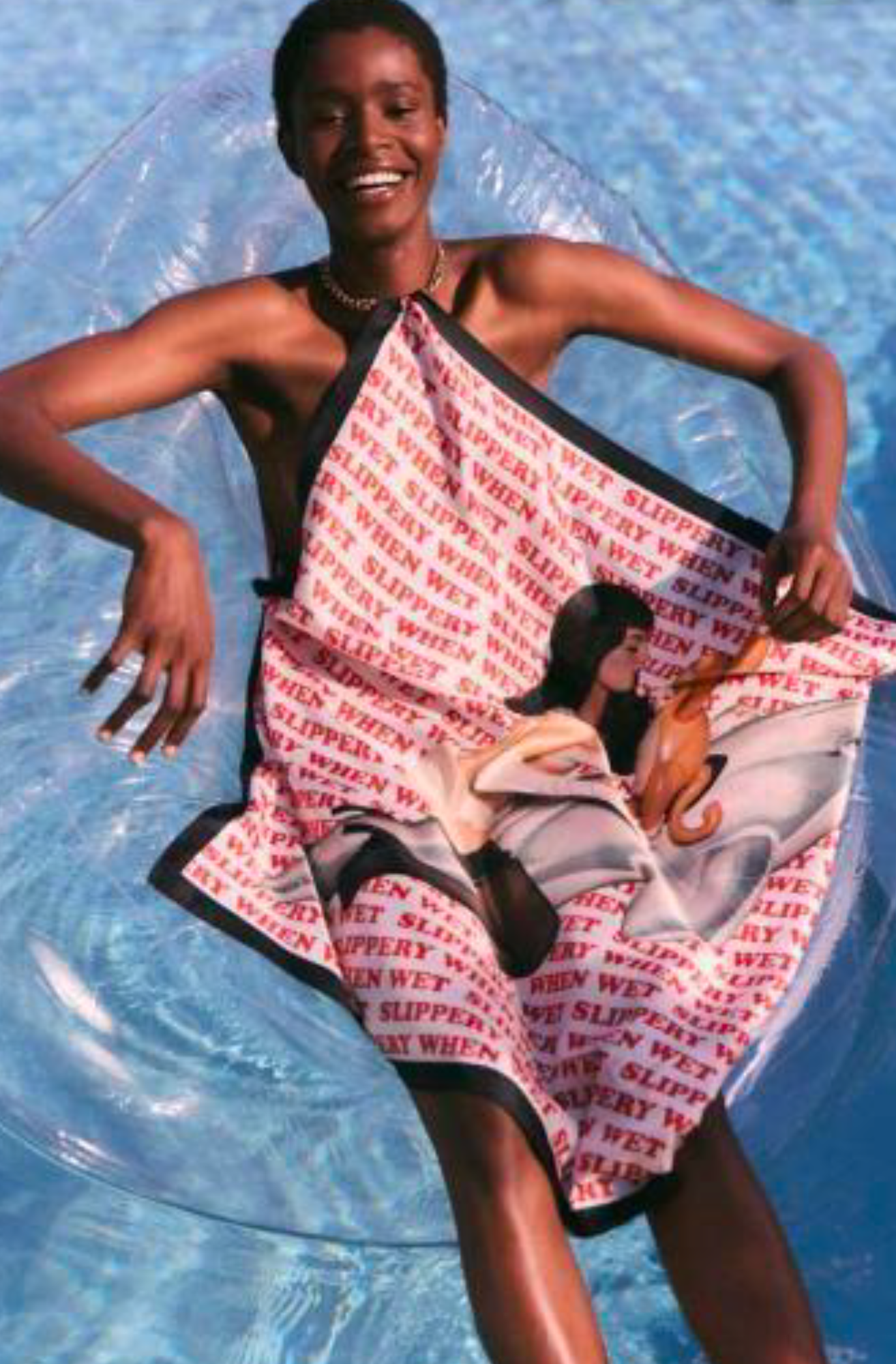 JEFF KOONS SLIPPERY WHEN WET SCARF