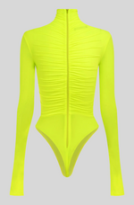 Load image into Gallery viewer, LONG SLEEVE RUCHED BODYSUIT AND STRAIGHT TROUSER SET
