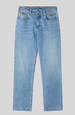 Load image into Gallery viewer, FALABELLA CHAIN LIGHT WASH CROPPED JEANS
