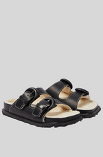 Load image into Gallery viewer, VEGETABLE TANNED LEATHER SLIDE SANDAL
