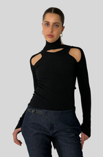 Load image into Gallery viewer, CUT-OUT KNIT TOP
