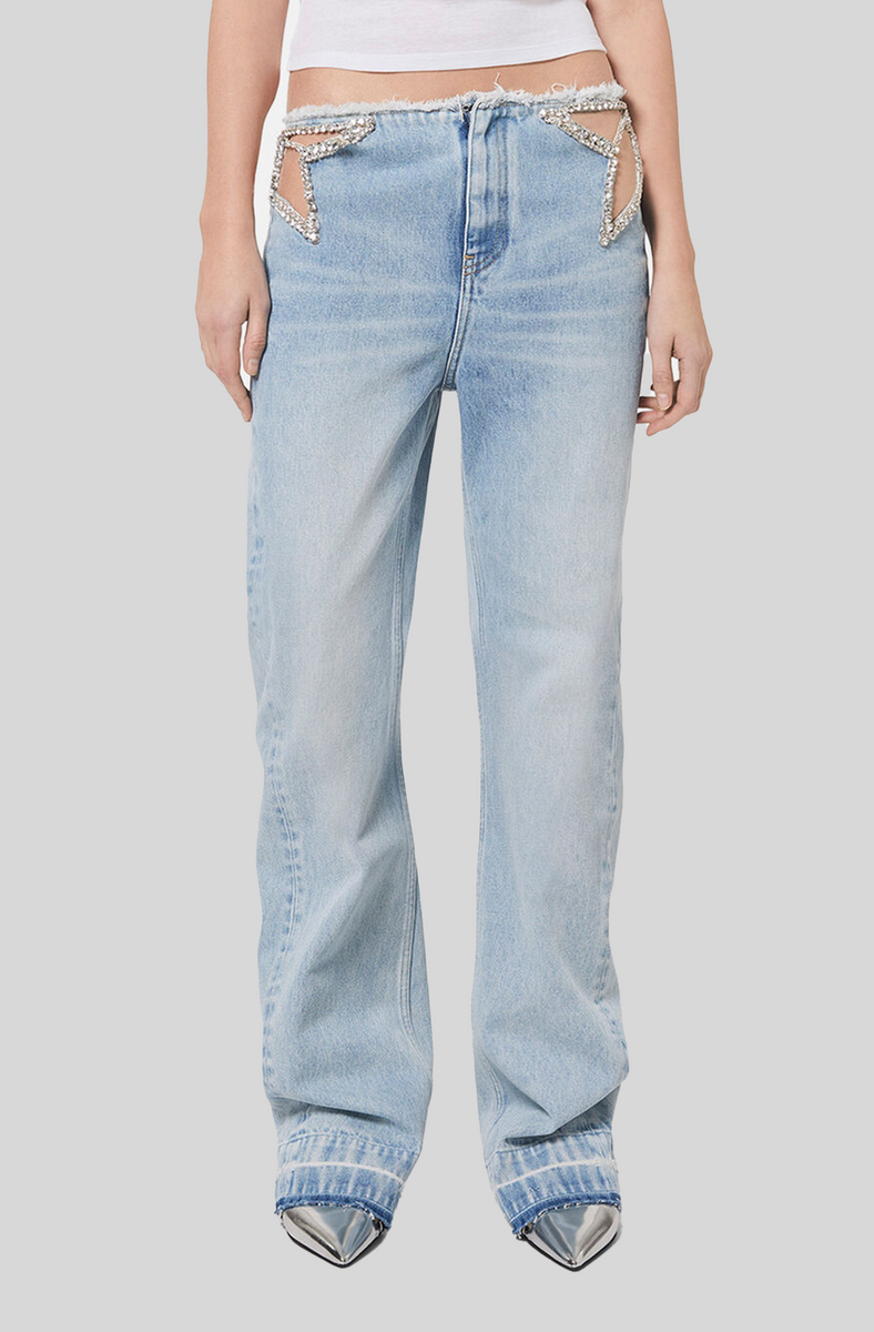 Stella McCartney Star cutout jeans in Blue Wash Stella McCartney