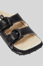 Load image into Gallery viewer, VEGETABLE TANNED LEATHER SLIDE SANDAL
