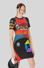 Load image into Gallery viewer, REGENERATED GRAPHIC T-SHIRT MINI DRESS
