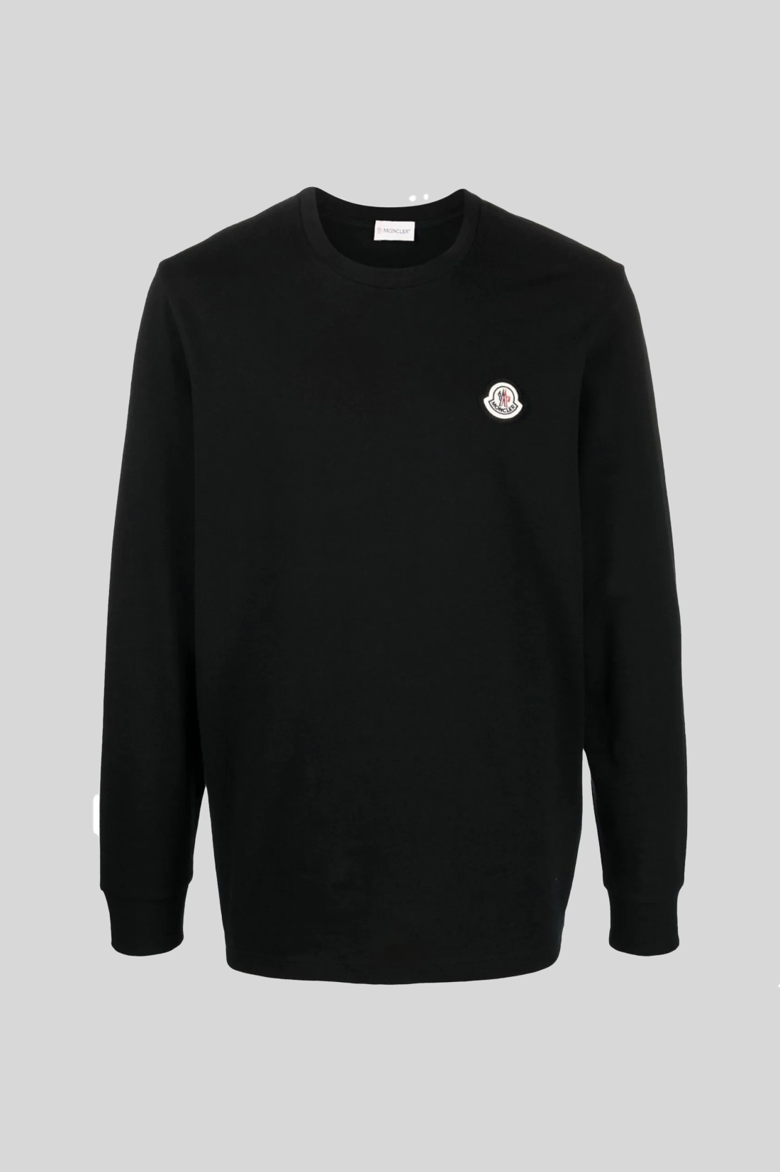 Moncler Ls Tee Shirt in Black Moncler Long Sleeve Crewneck Top ELLEPTYLTD