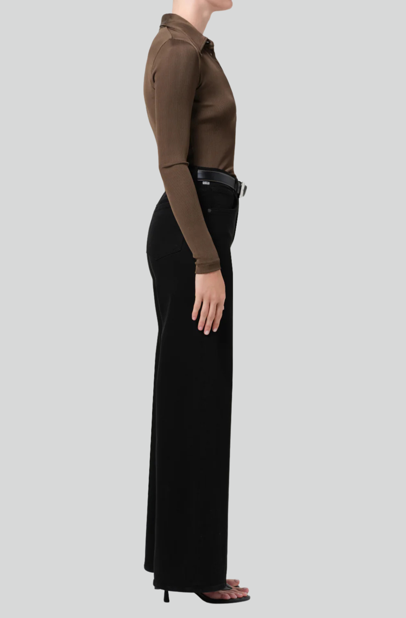LYRA LONG WIDE LEG PLUSH BLACK
