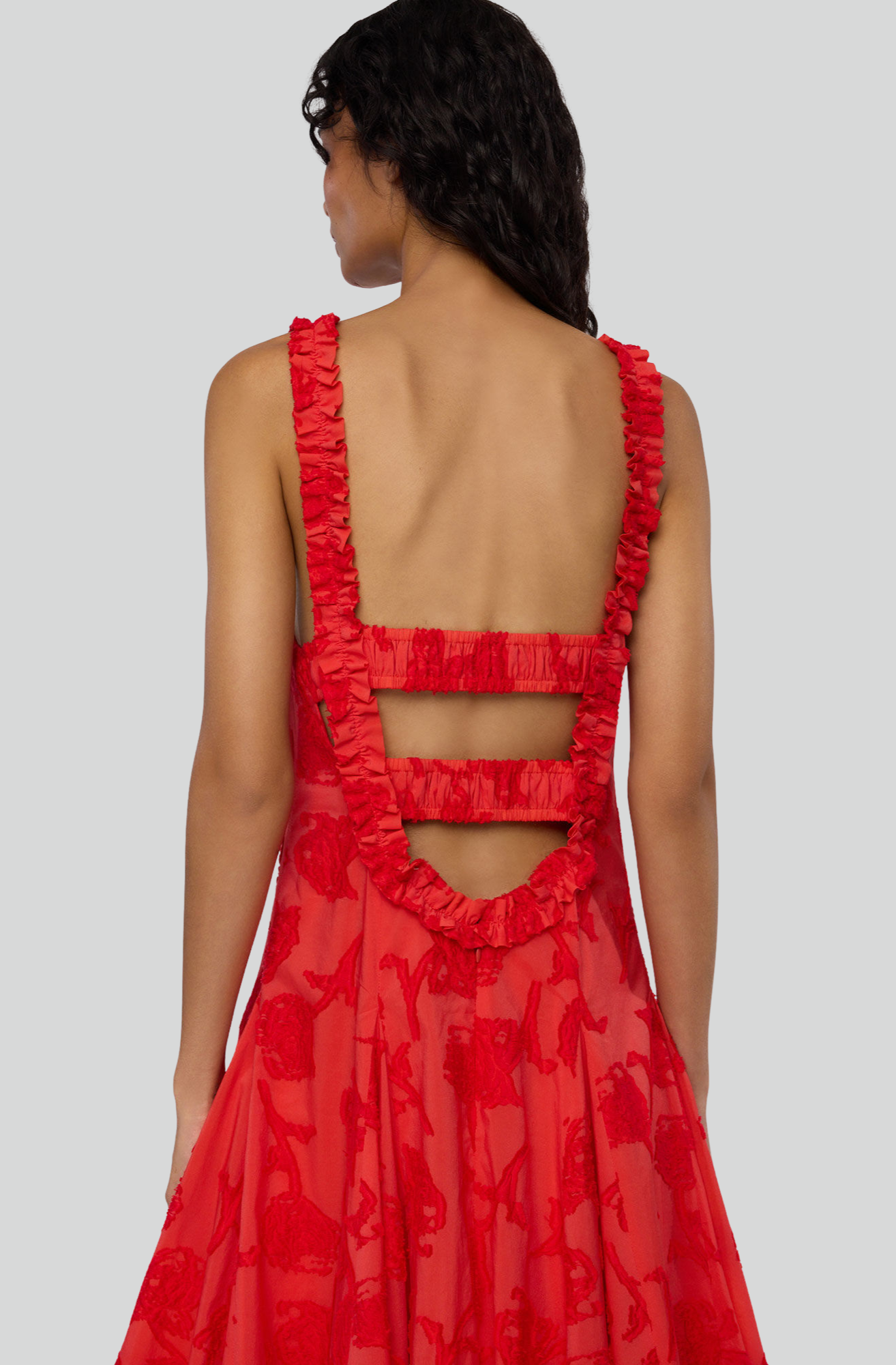 TRANSPARENT FIL COUPE LONG BUBBLE DRESS