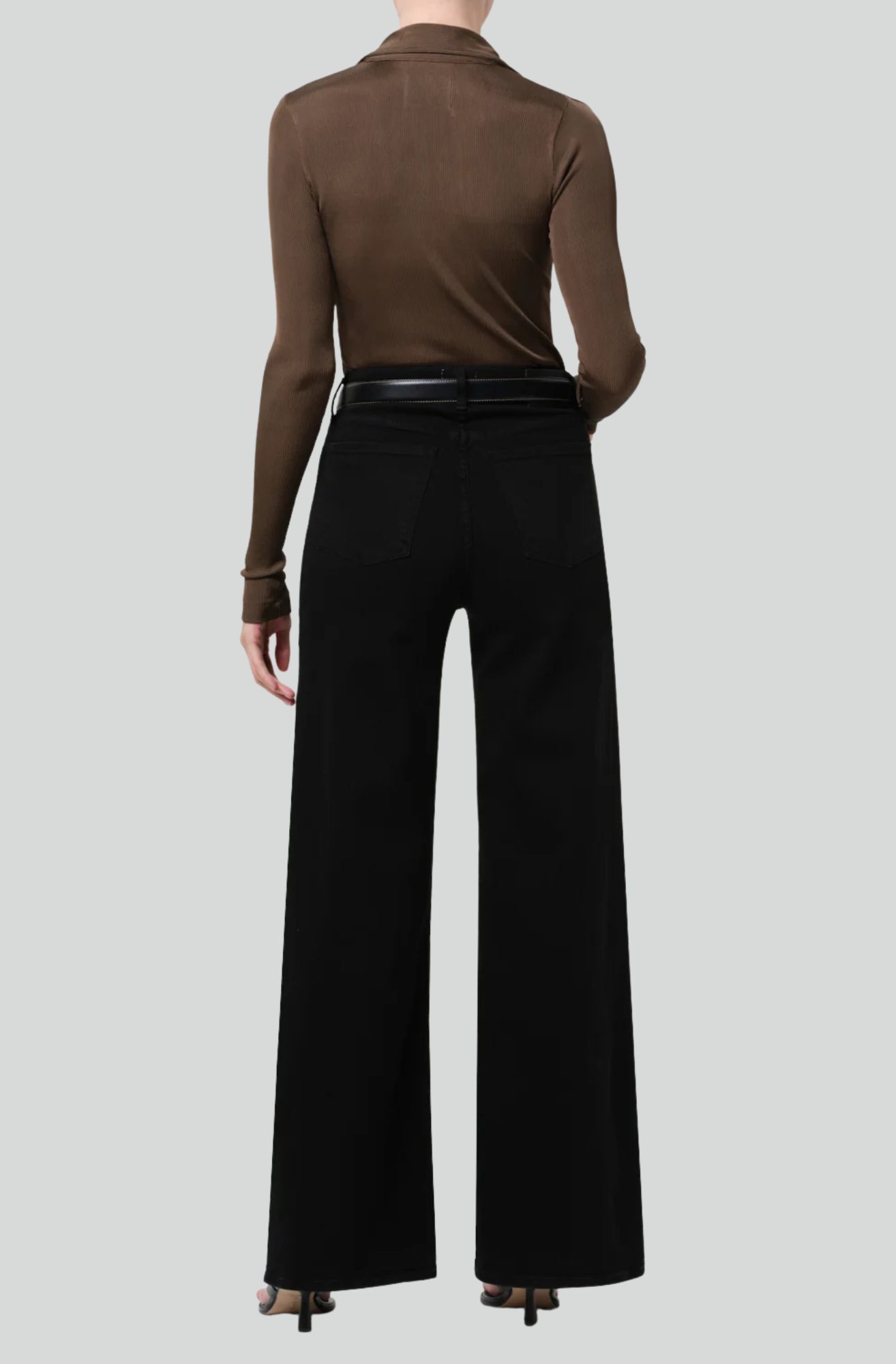 LYRA LONG WIDE LEG PLUSH BLACK