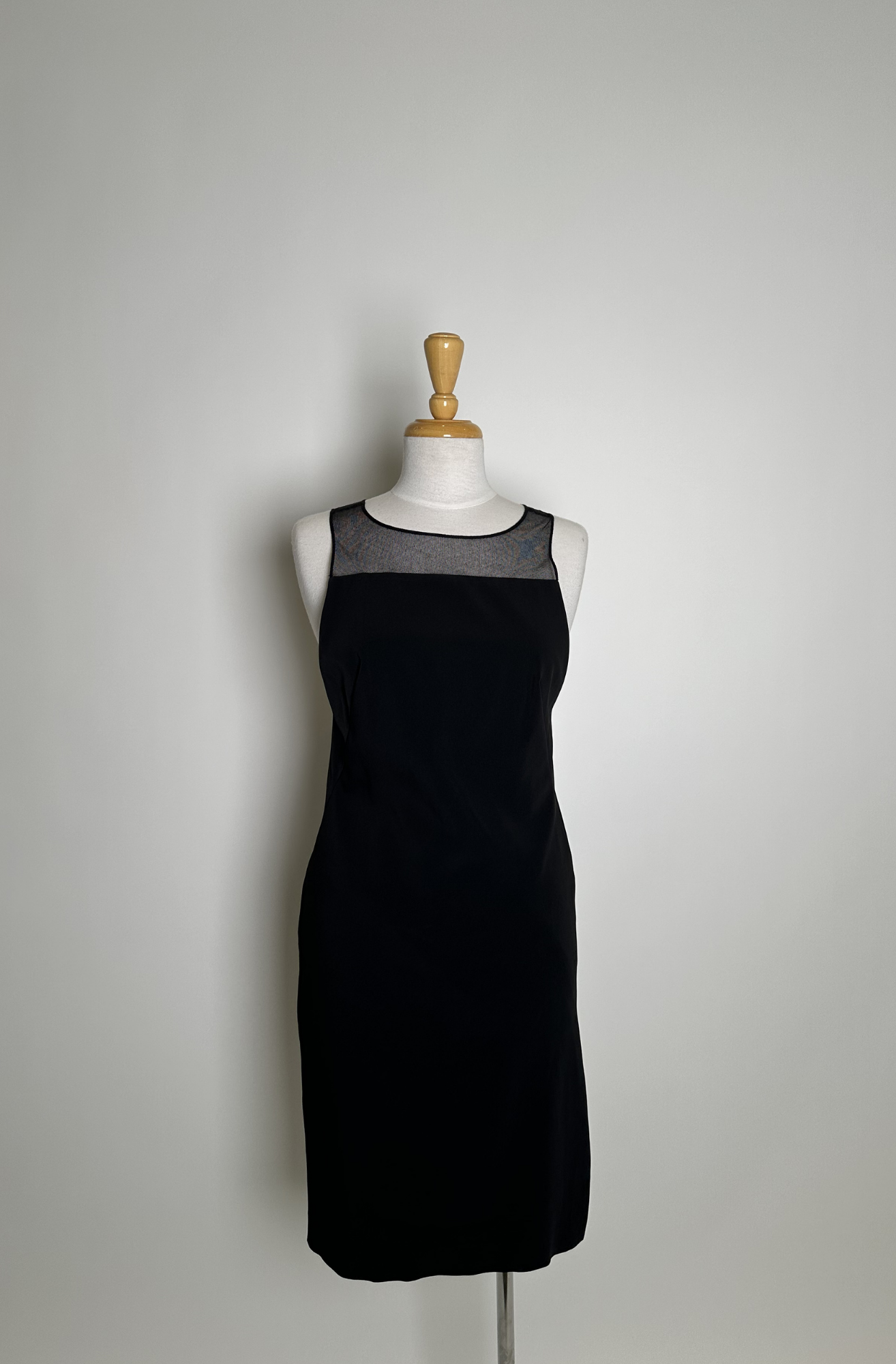 MARTINE SITBON SHEER YOKE MIDI DRESS