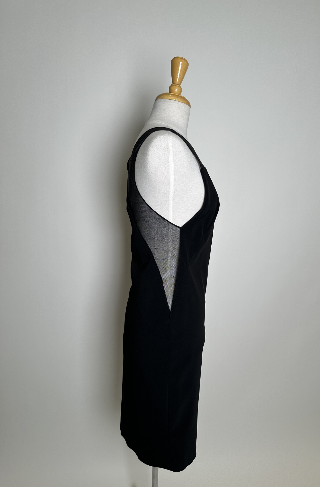 MARTINE SITBON SHEER YOKE MIDI DRESS