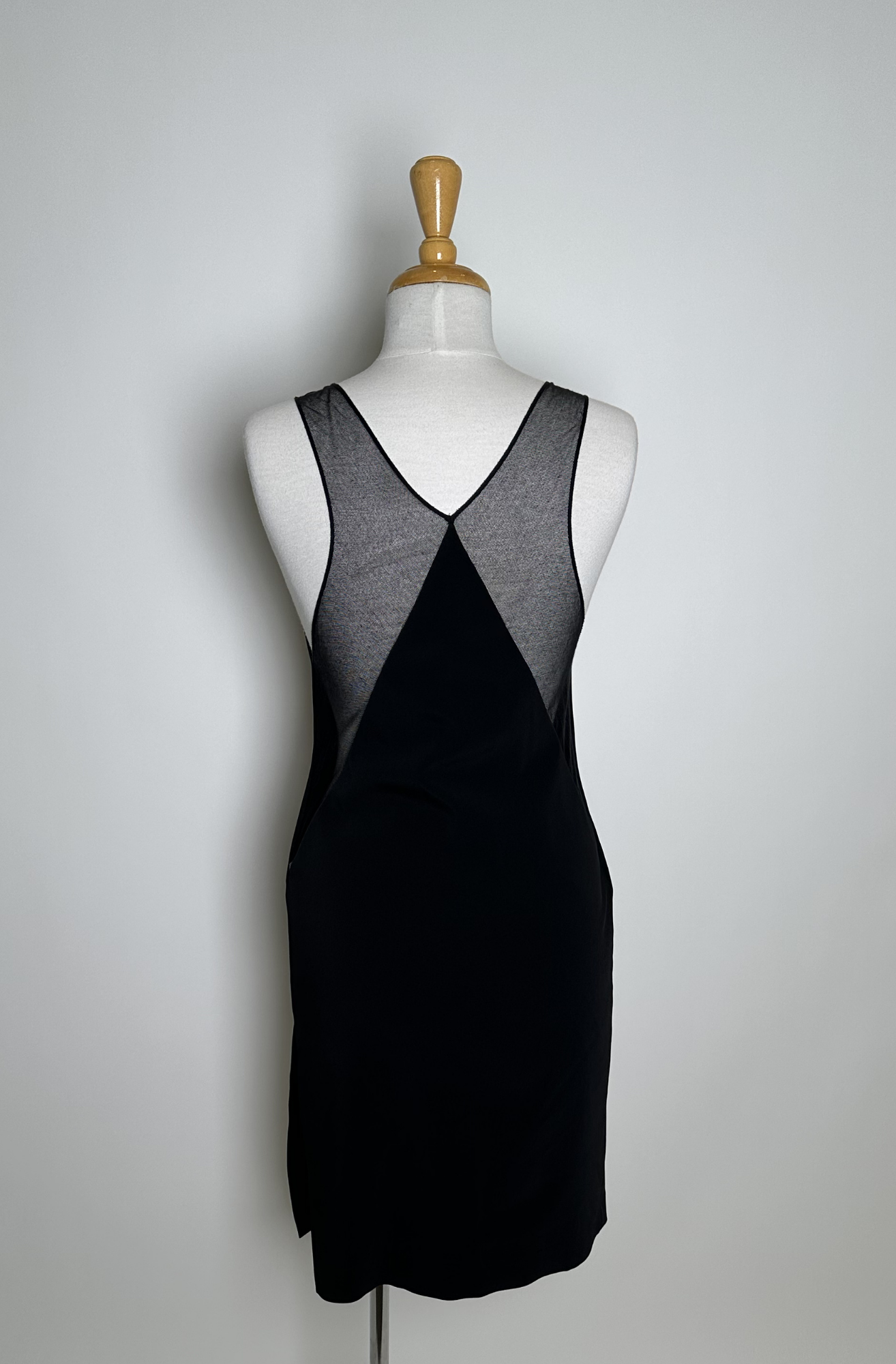 MARTINE SITBON SHEER YOKE MIDI DRESS