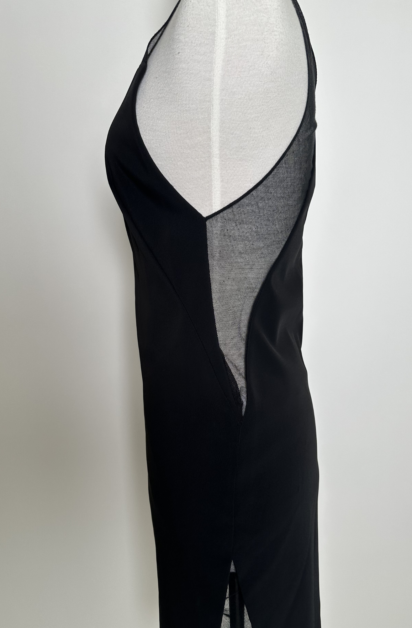 MARTINE SITBON SHEER YOKE MIDI DRESS