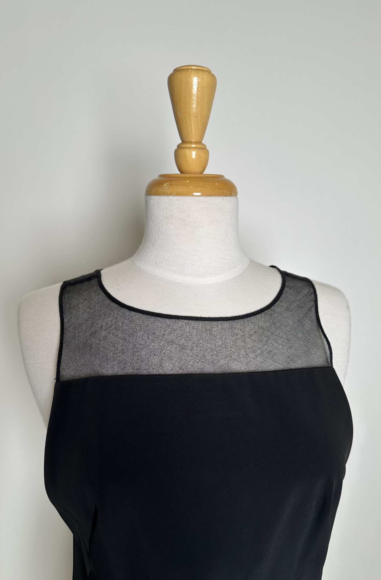 MARTINE SITBON SHEER YOKE MIDI DRESS