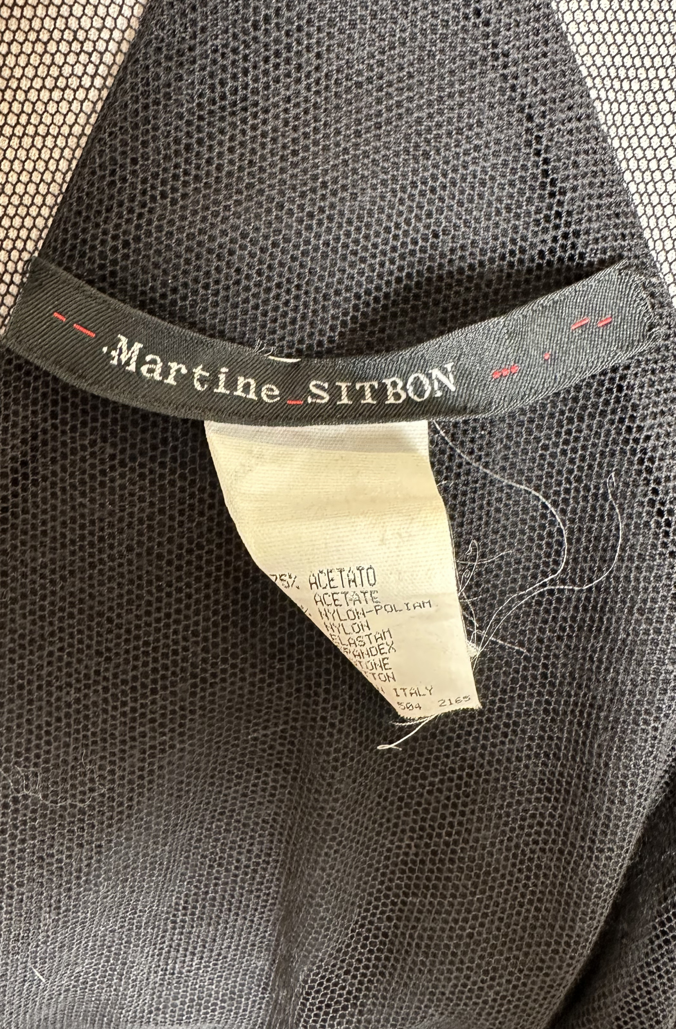 MARTINE SITBON SHEER YOKE MIDI DRESS