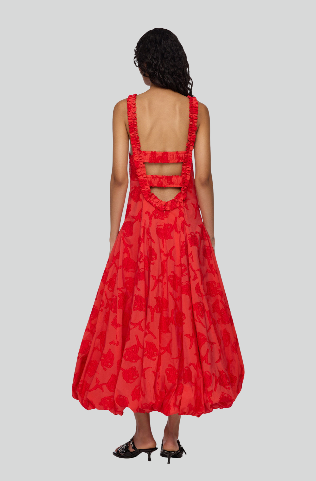 TRANSPARENT FIL COUPE LONG BUBBLE DRESS