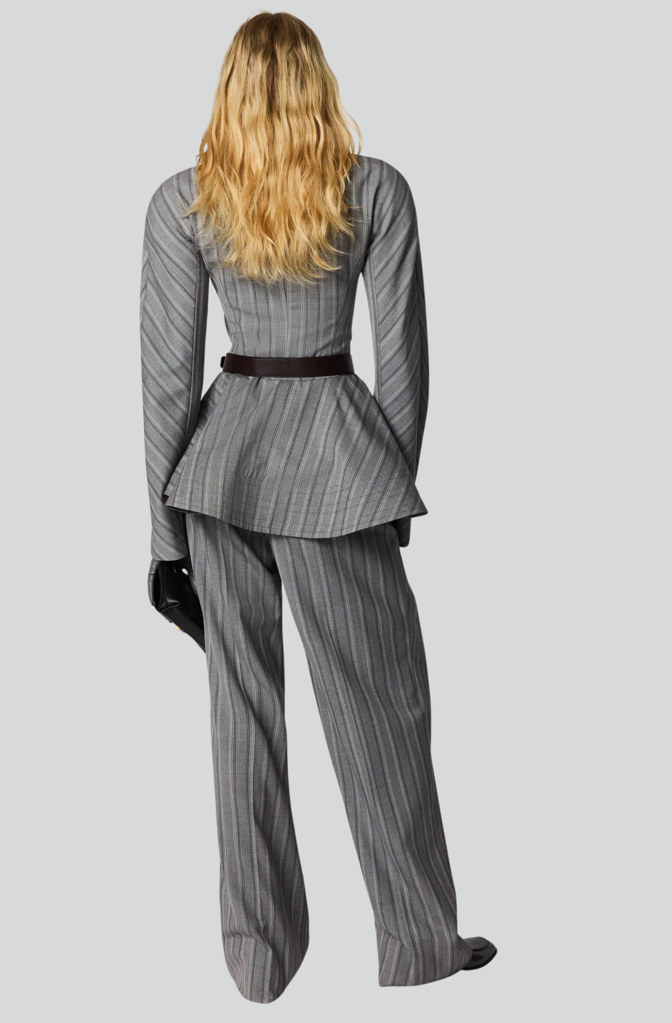 STRIPED LIGHTWEIGHT STRAIGHT TROUSERS