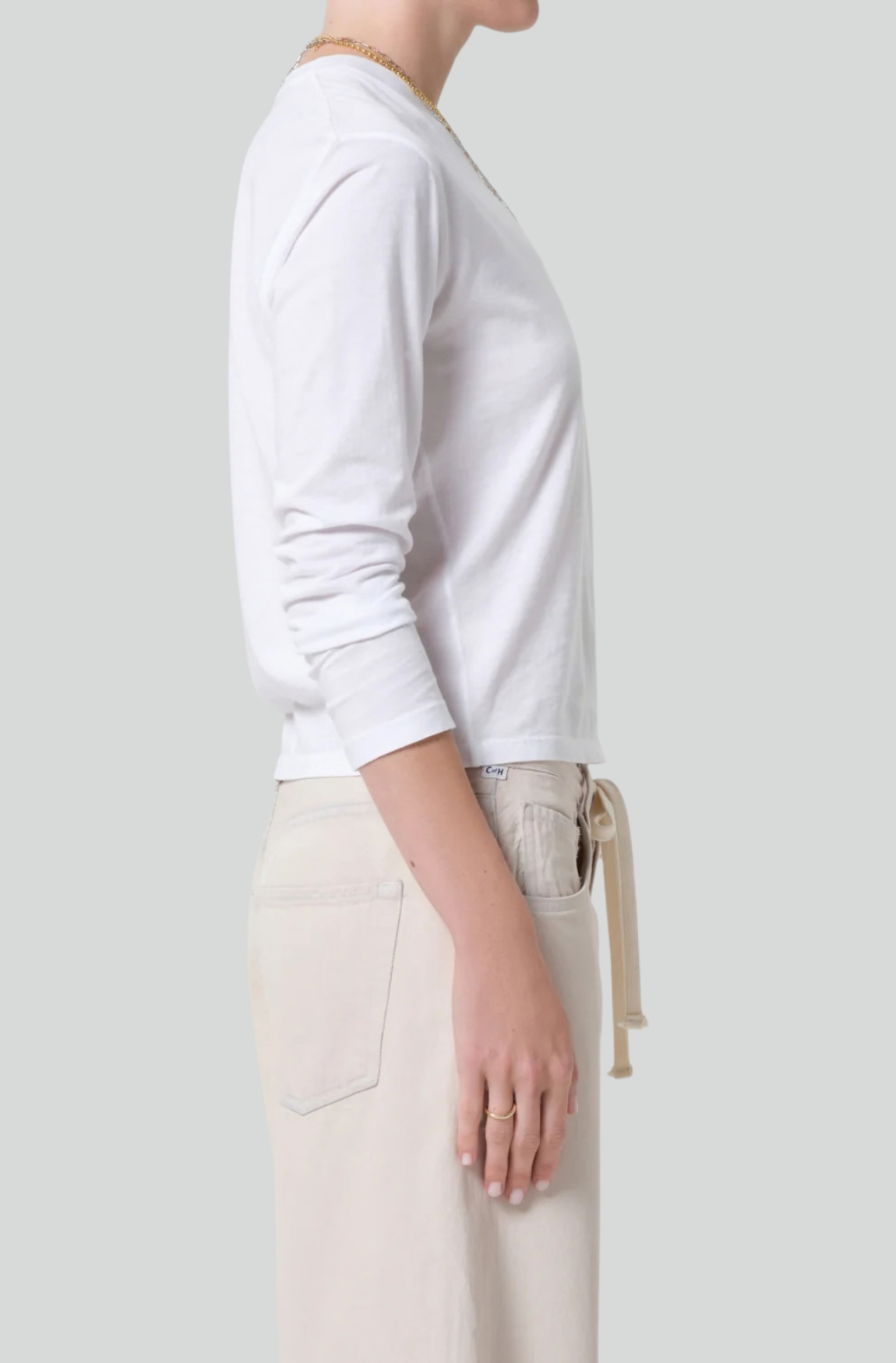 SABINE CROPPED LONG SLEEVE TOP