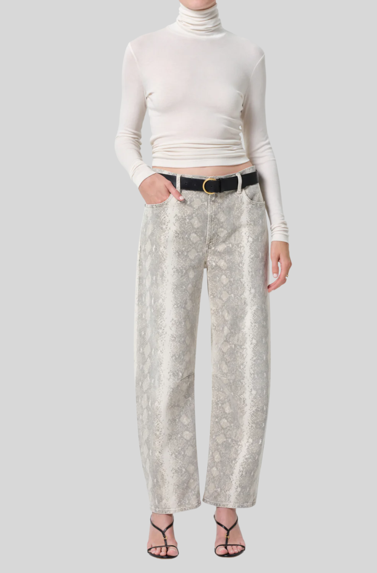 MIRO LONG RELAXED JEAN 29" IN PYTHON