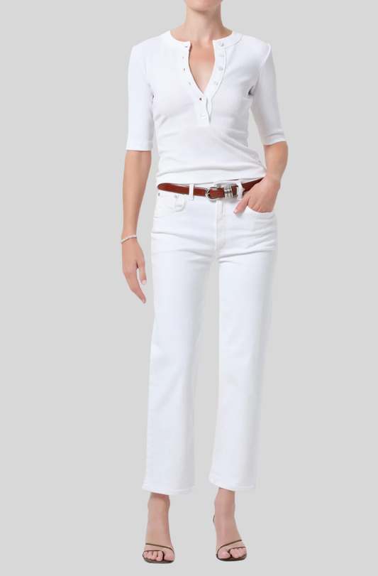 PALMA PETITE STRAIGHT LEG IN SOFT WHITE