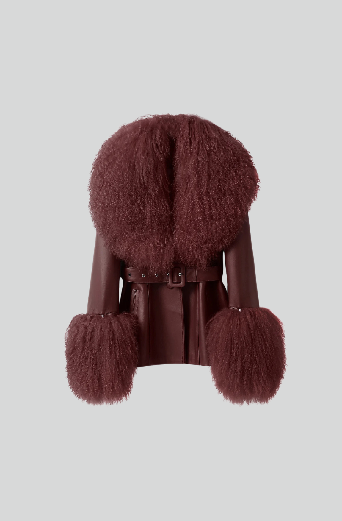 BETTY LEATHER JACKET BERRY