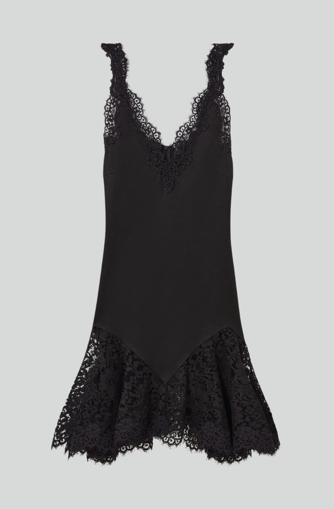 LACE TRIMMED DRESS