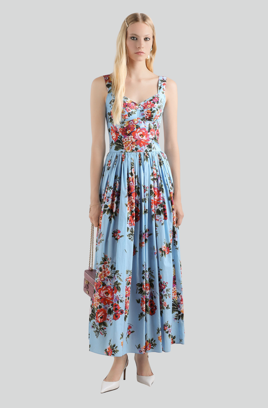 FLOWER BOUQUET-PRINT DRESS