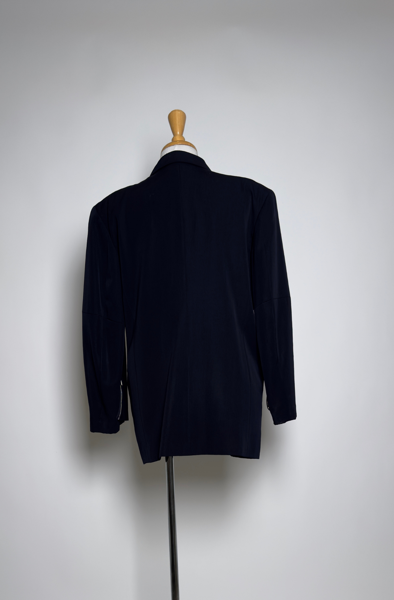 COMME DES GARCONS NAVY DOUBLE BREASTED COAT