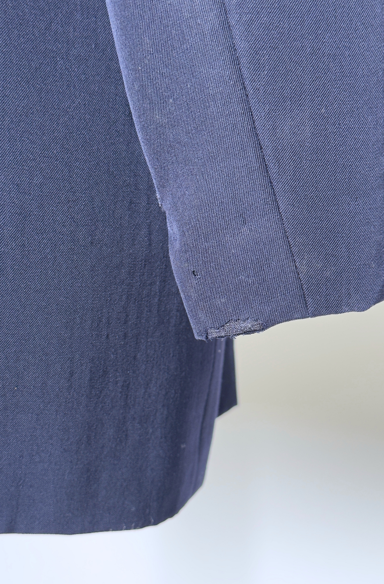 COMME DES GARCONS NAVY DOUBLE BREASTED COAT
