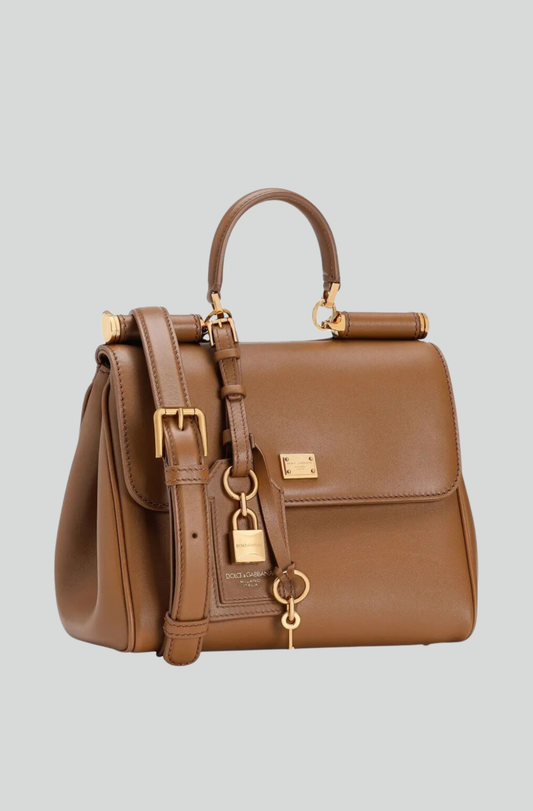 SMALL MY SICILY HANDBAG IN PLONGÉ CALFSKIN