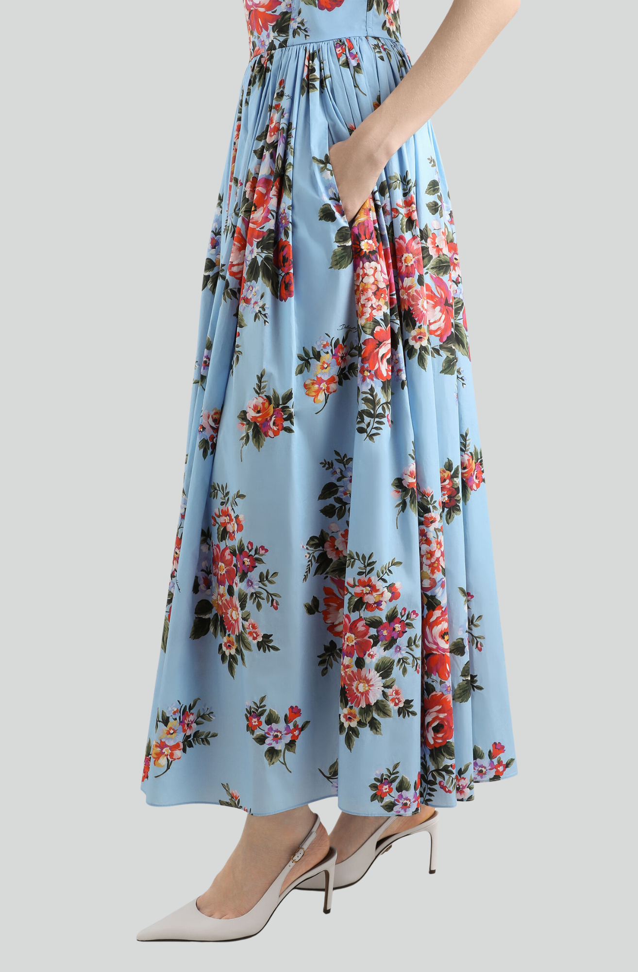 FLOWER BOUQUET-PRINT DRESS