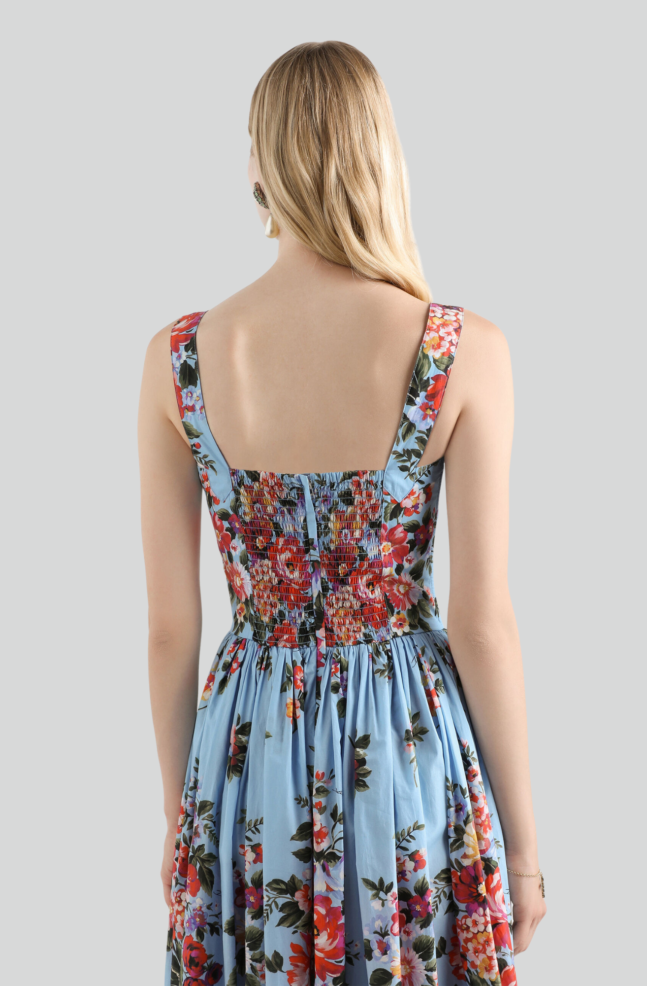FLOWER BOUQUET-PRINT DRESS