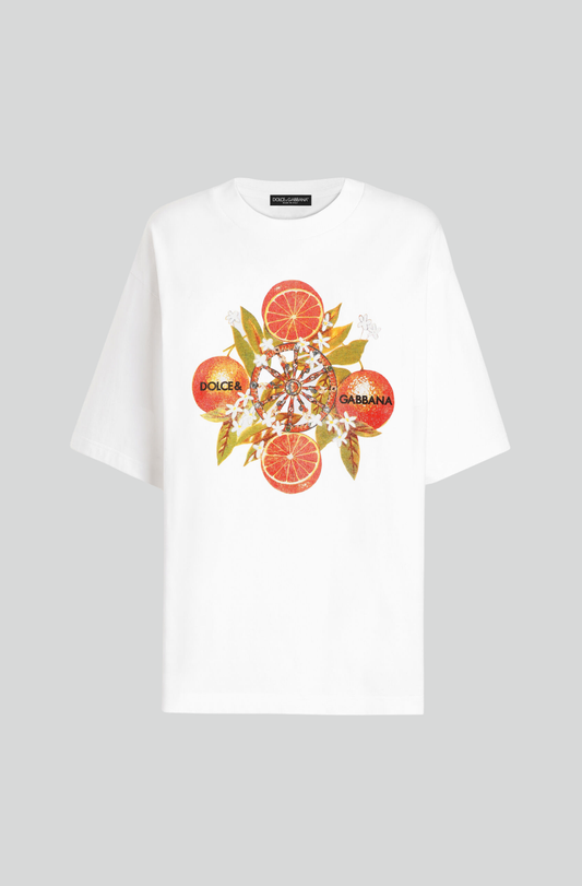 FRUIT PRINT JERSEY T-SHIRT