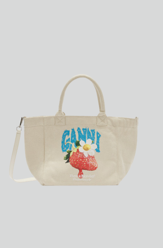 SMALL EASY SHOPPER STRAWBERRY PRINT