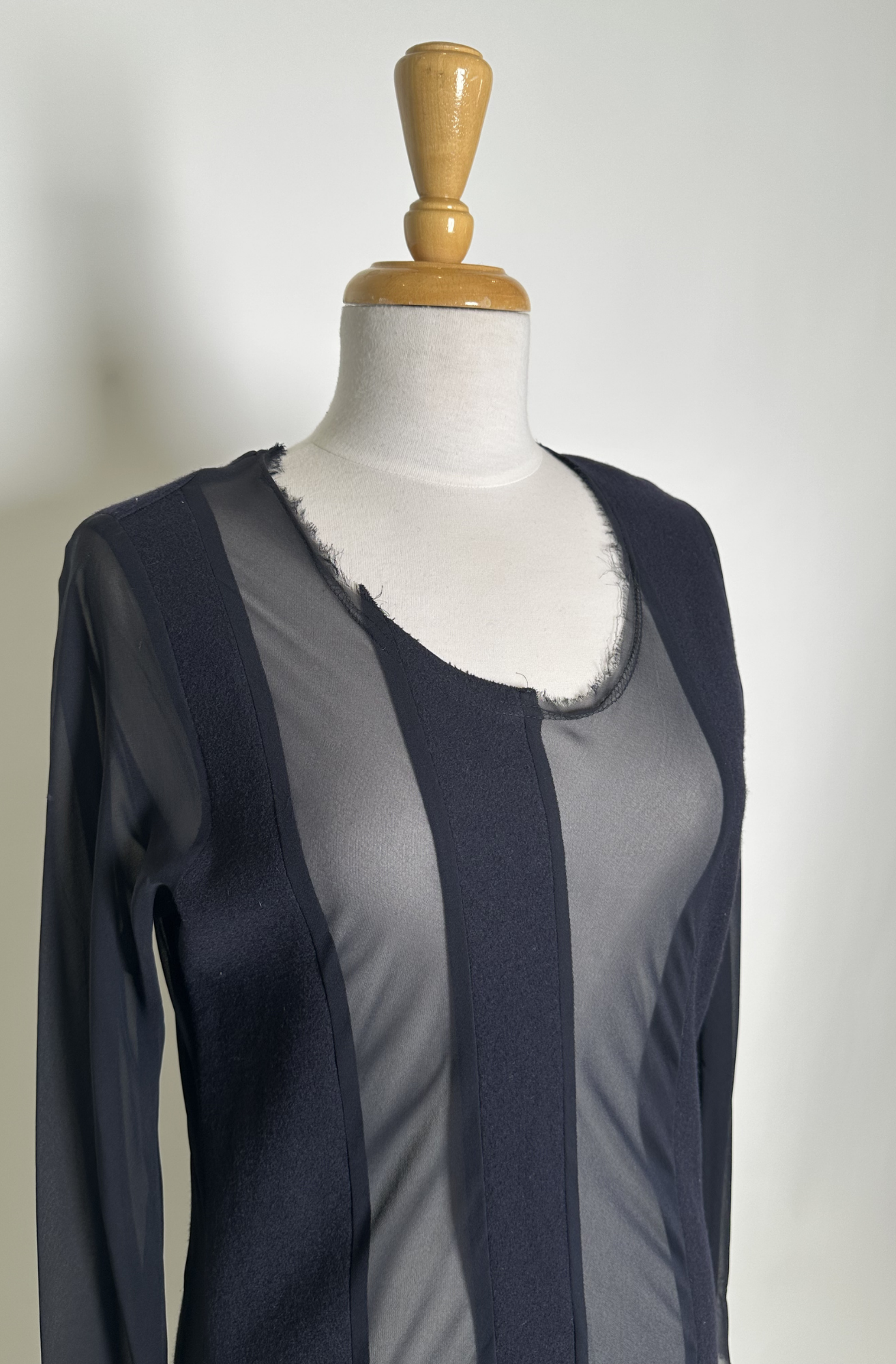 COMME DES GARCONS SHEER DETAIL DRESS