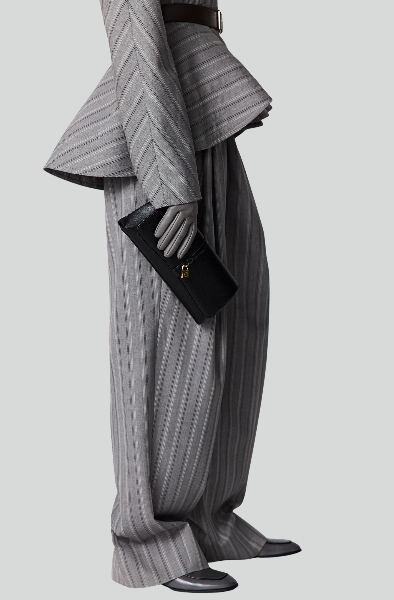 STRIPED LIGHTWEIGHT STRAIGHT TROUSERS